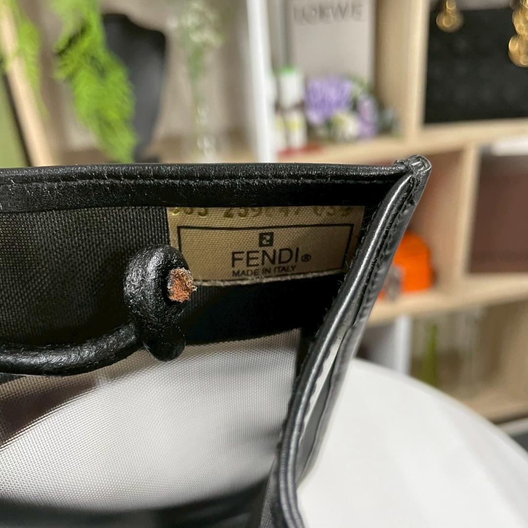 未着用 OLD FENDI ズッカ レザー メッシュ トートバッグ A4収納可