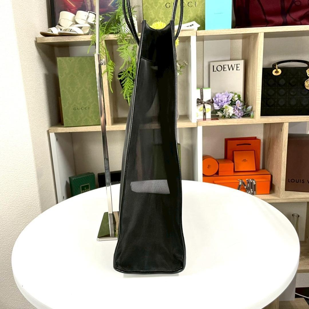 未着用 OLD FENDI ズッカ レザー メッシュ トートバッグ A4収納可