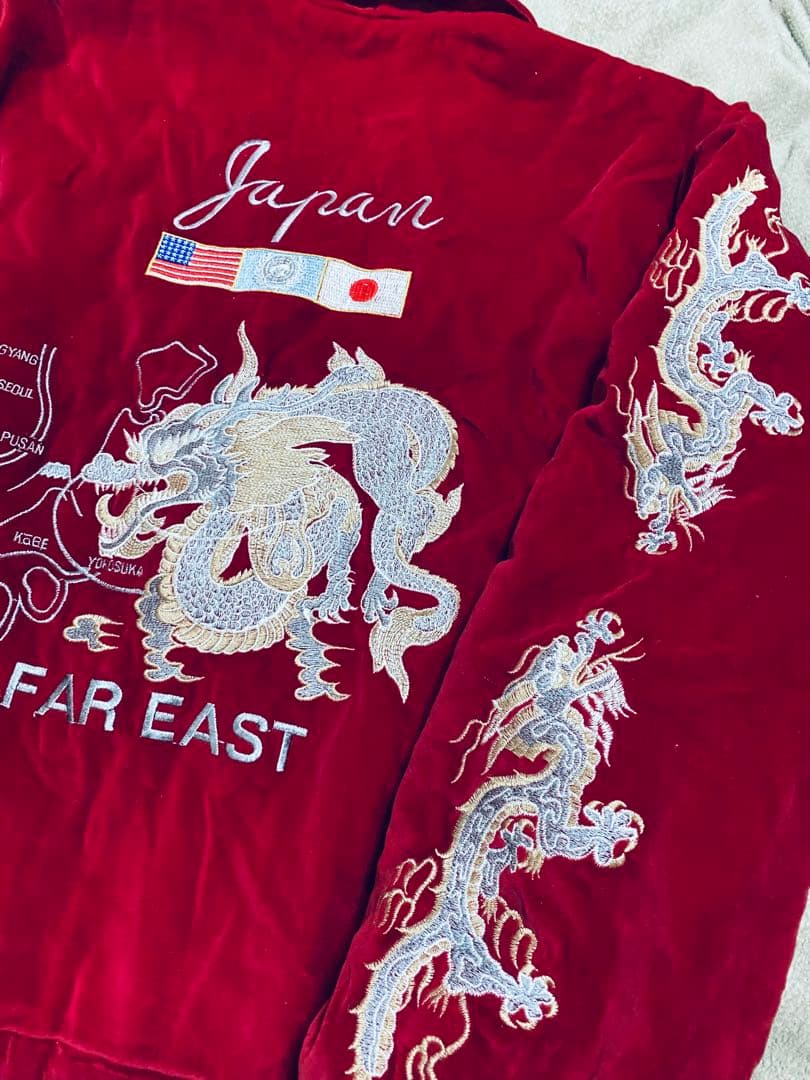 90s 美品 CORSAIRE 別珍 龍 日本限定 スカジャン vintage