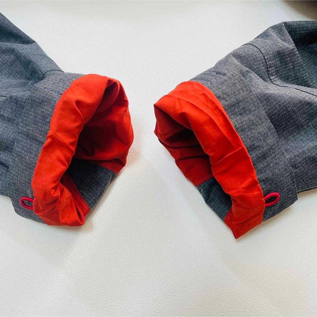 6658【美品】バートン　ジャケット　メンズ スノボウェア　ストライプ　グレー