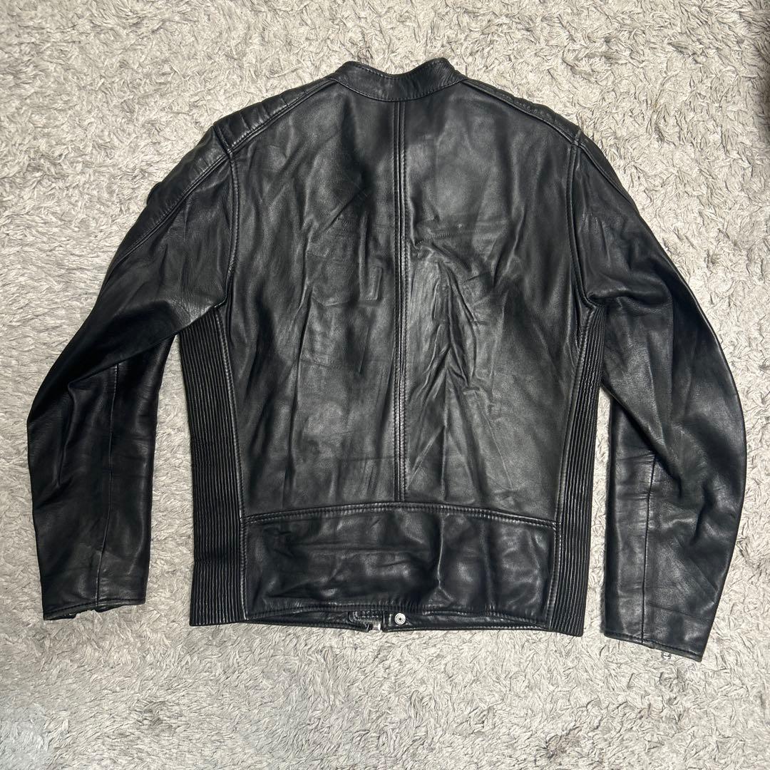 DIESEL黒ラムレザーシングルライダース