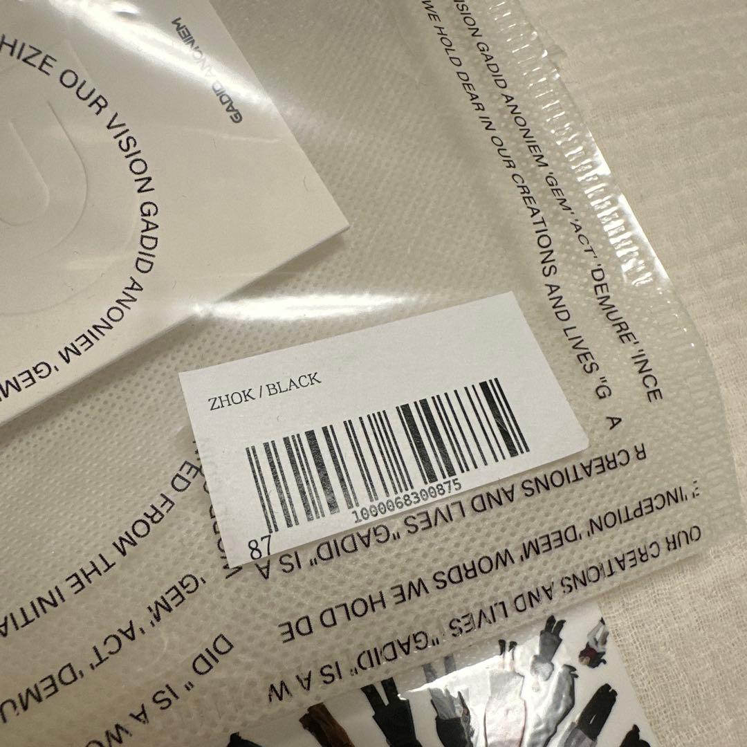 新品未開封 匿名配送 GADID ANONIEM ZHOK キャップ　ブラック