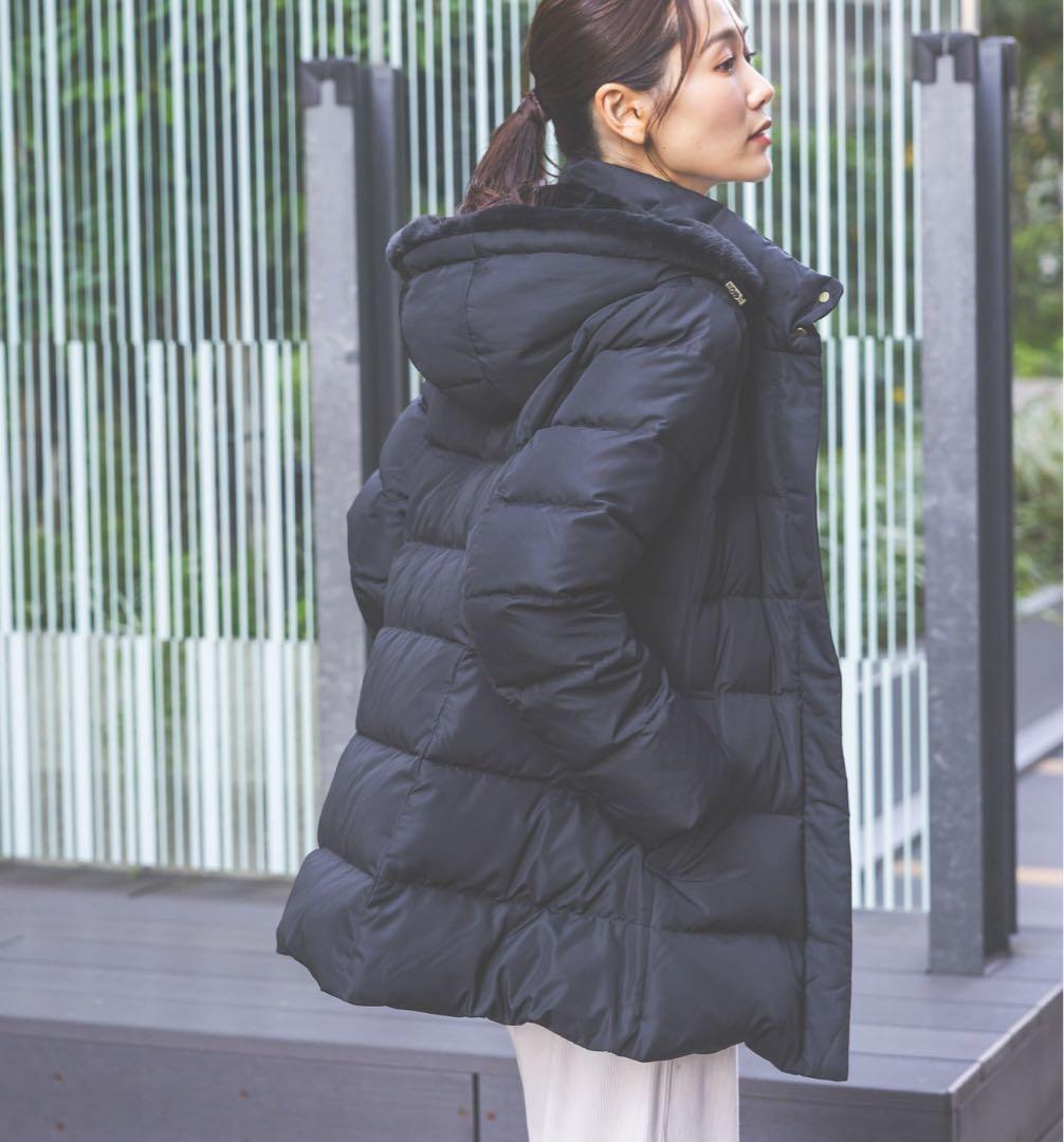 新品 ウツクシルエット撥水ダウンコート　ネイビーXLglobal work 濃紺