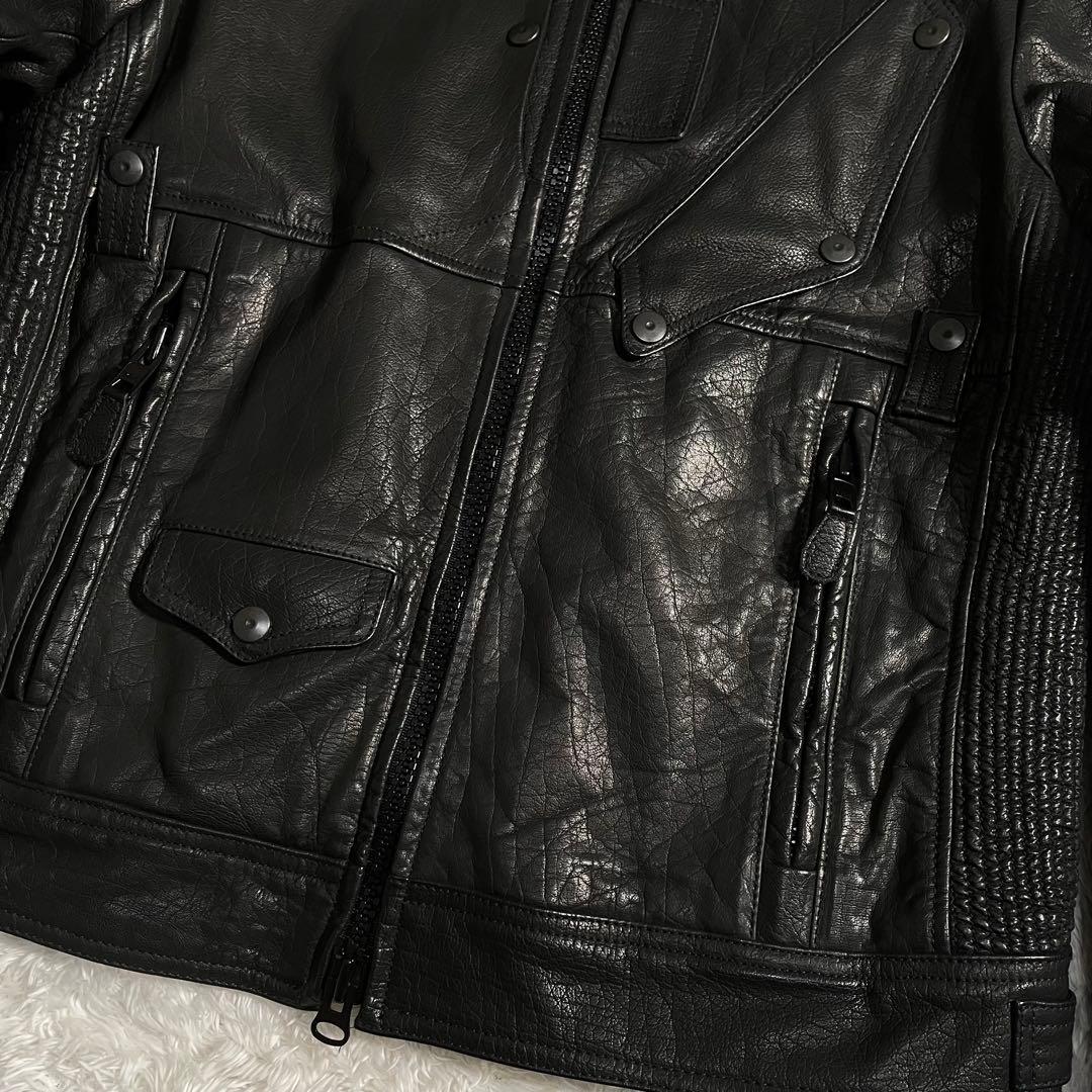 アヴィレックス ファンクショナルレザージャケット ライダースジャケット