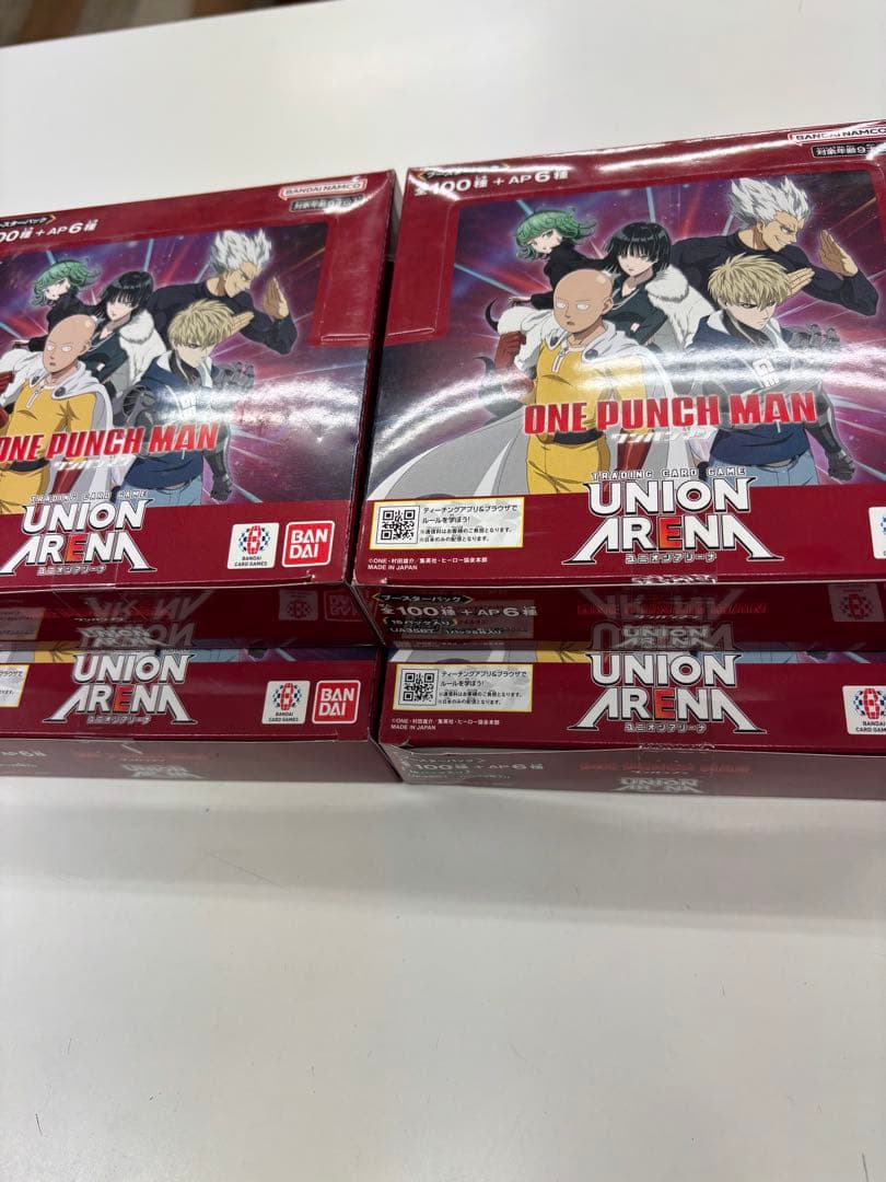 ユニオンアリーナ　ワンパンマン　4BOX 新品、未開封、テープ付き
