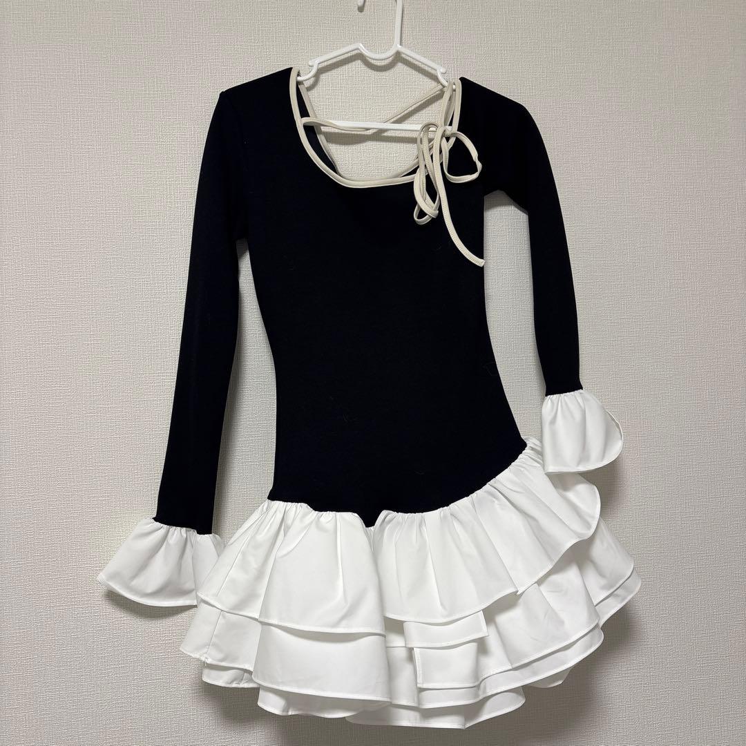 デザインネックリボンミニワンピース ダーリッチ