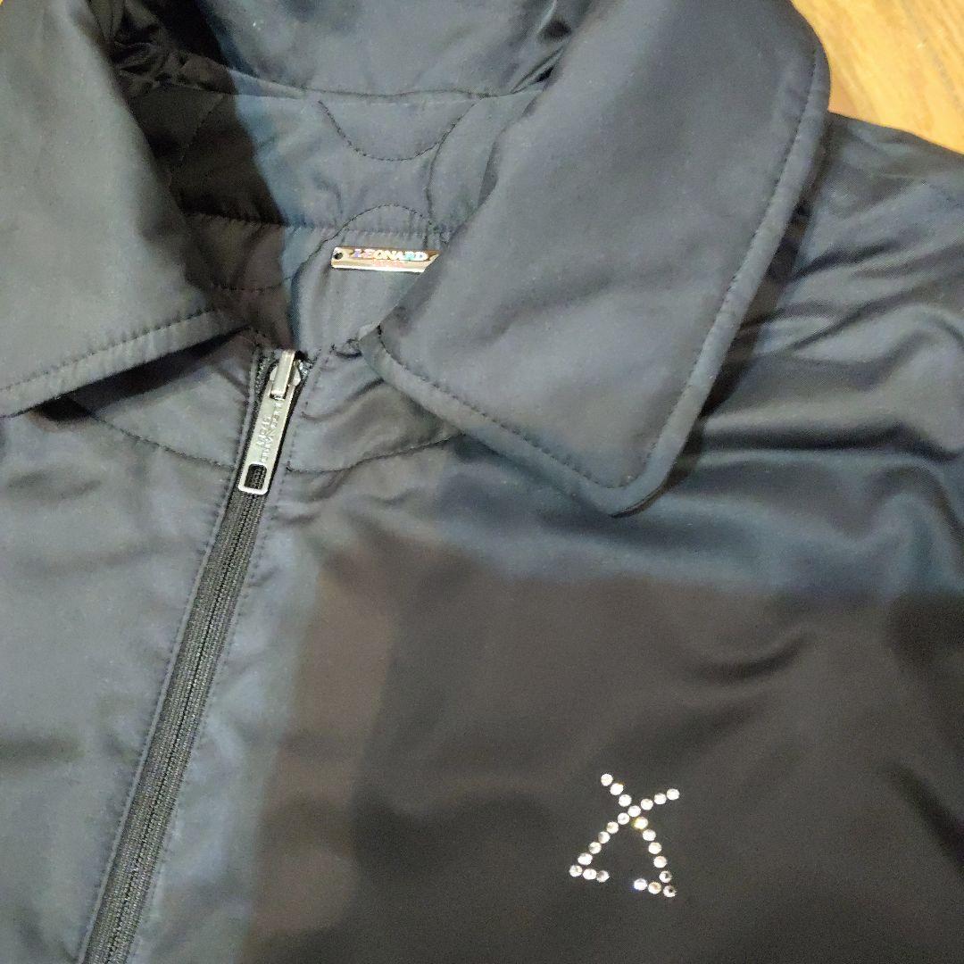 レオナールスポーツ 黒キルティングジャケット リバーシブル