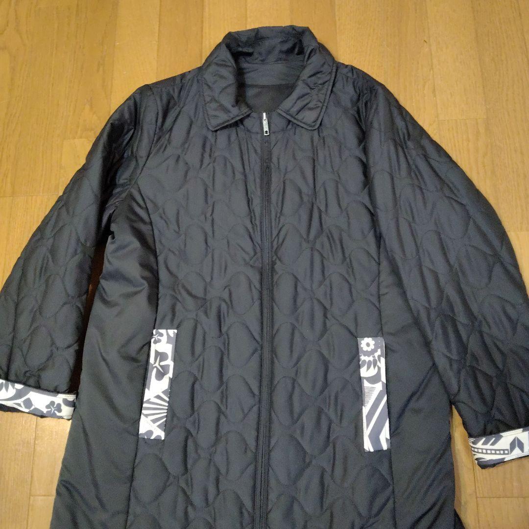 レオナールスポーツ 黒キルティングジャケット リバーシブル