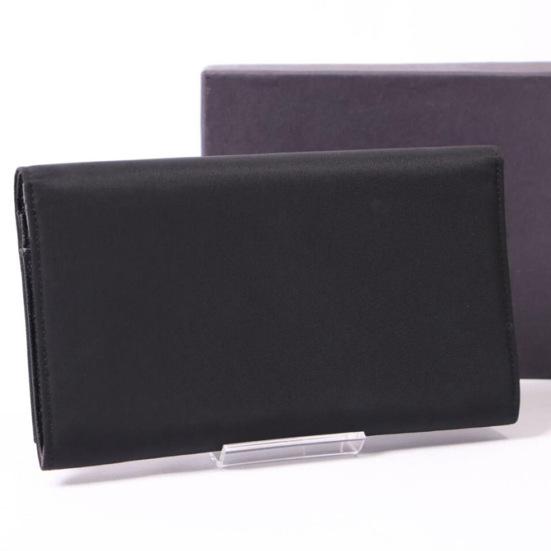 【超極美品】PRADA テスートナイロン　長財布　トライアングルロゴ　黒