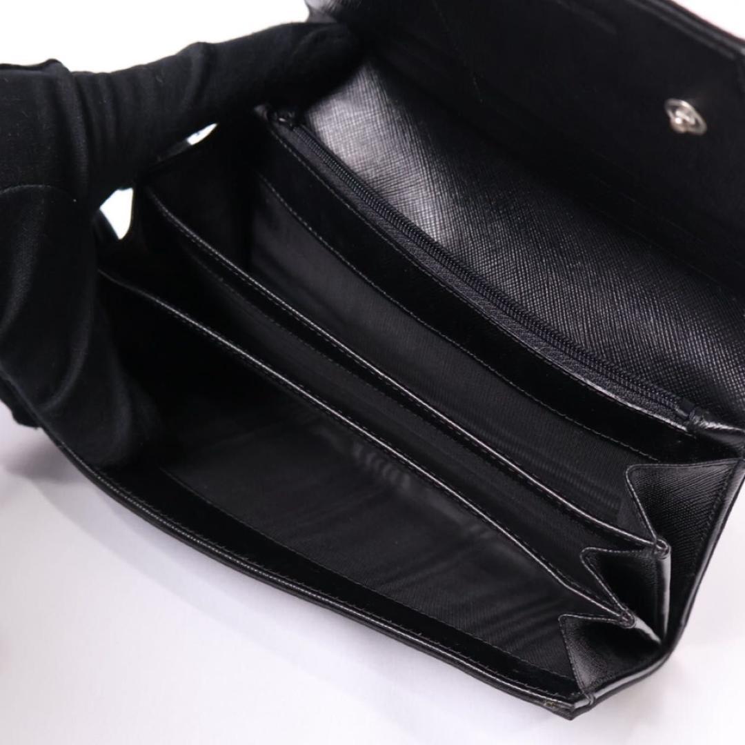 【超極美品】PRADA テスートナイロン　長財布　トライアングルロゴ　黒