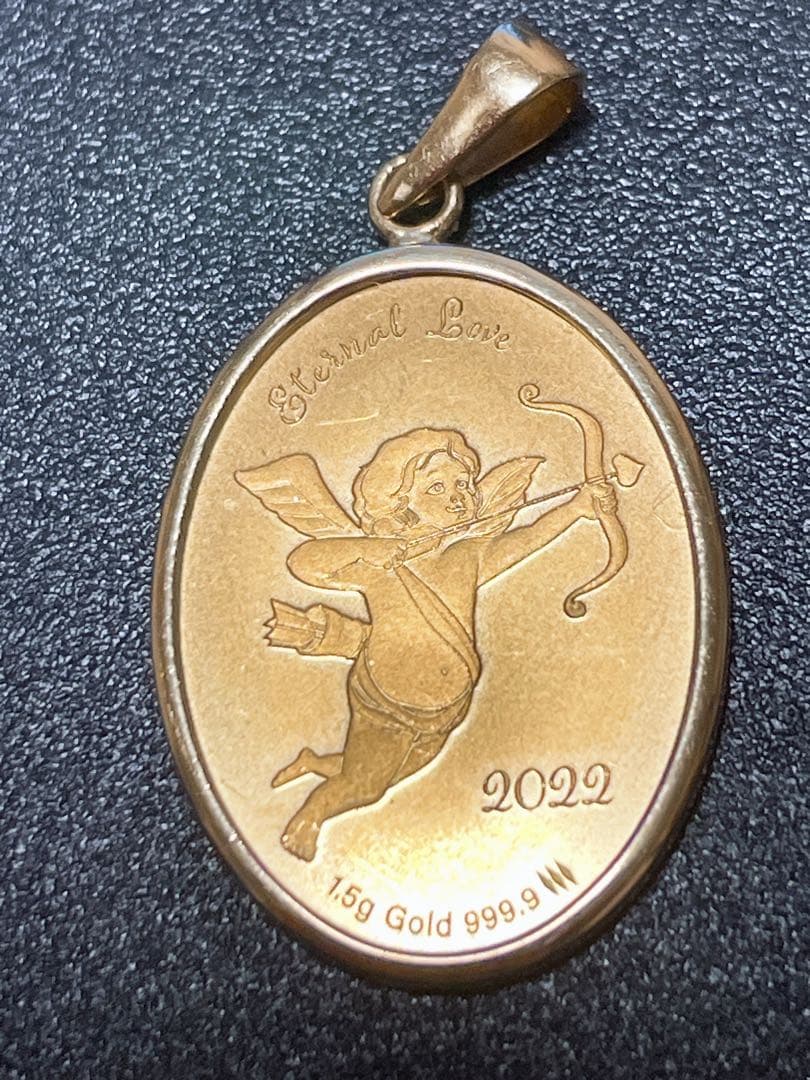 純金K24 トップ キューピット パラオ 2022 オーバル