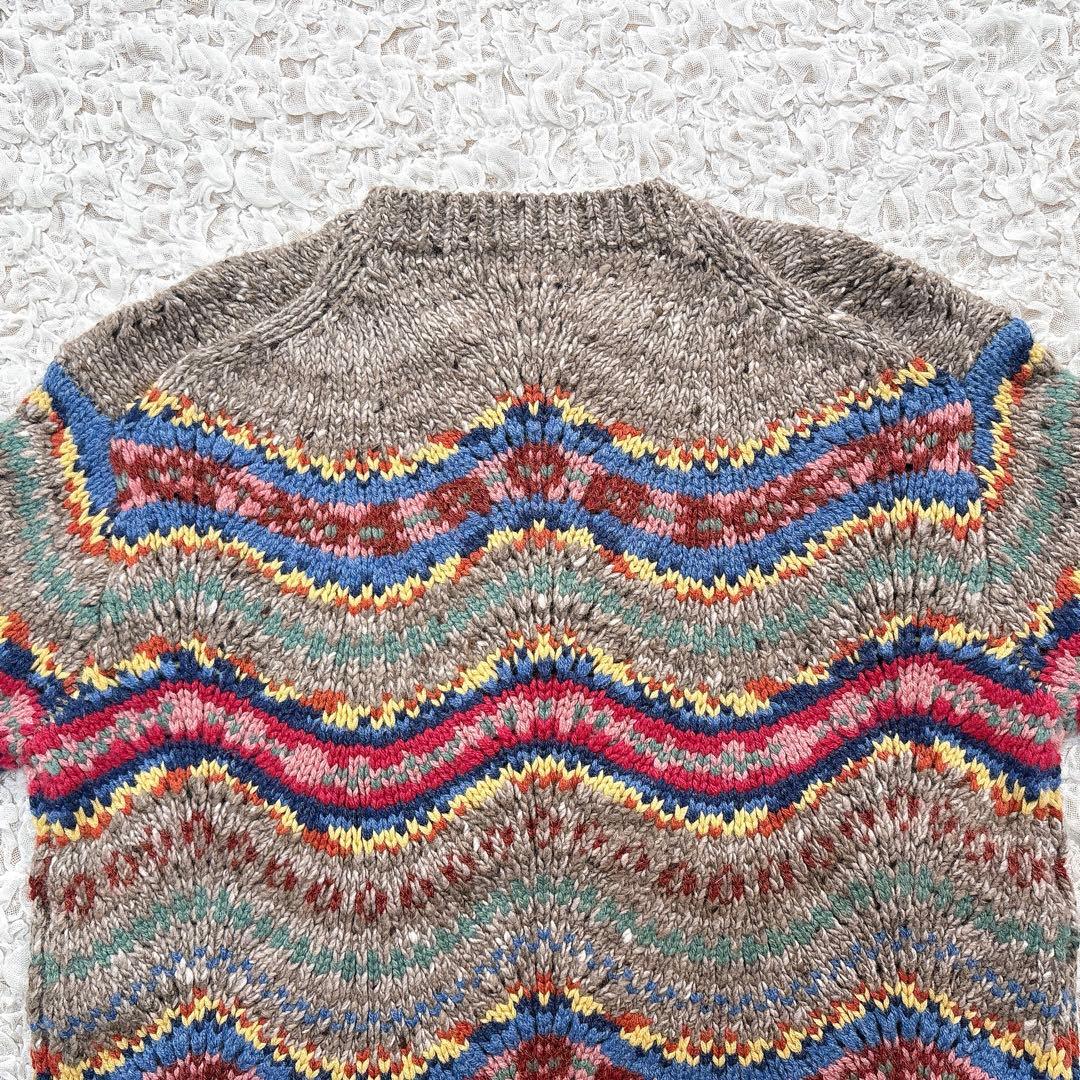 ポロラルフローレン カシミヤ混 フェアアイルニット セーター XS スカラップ