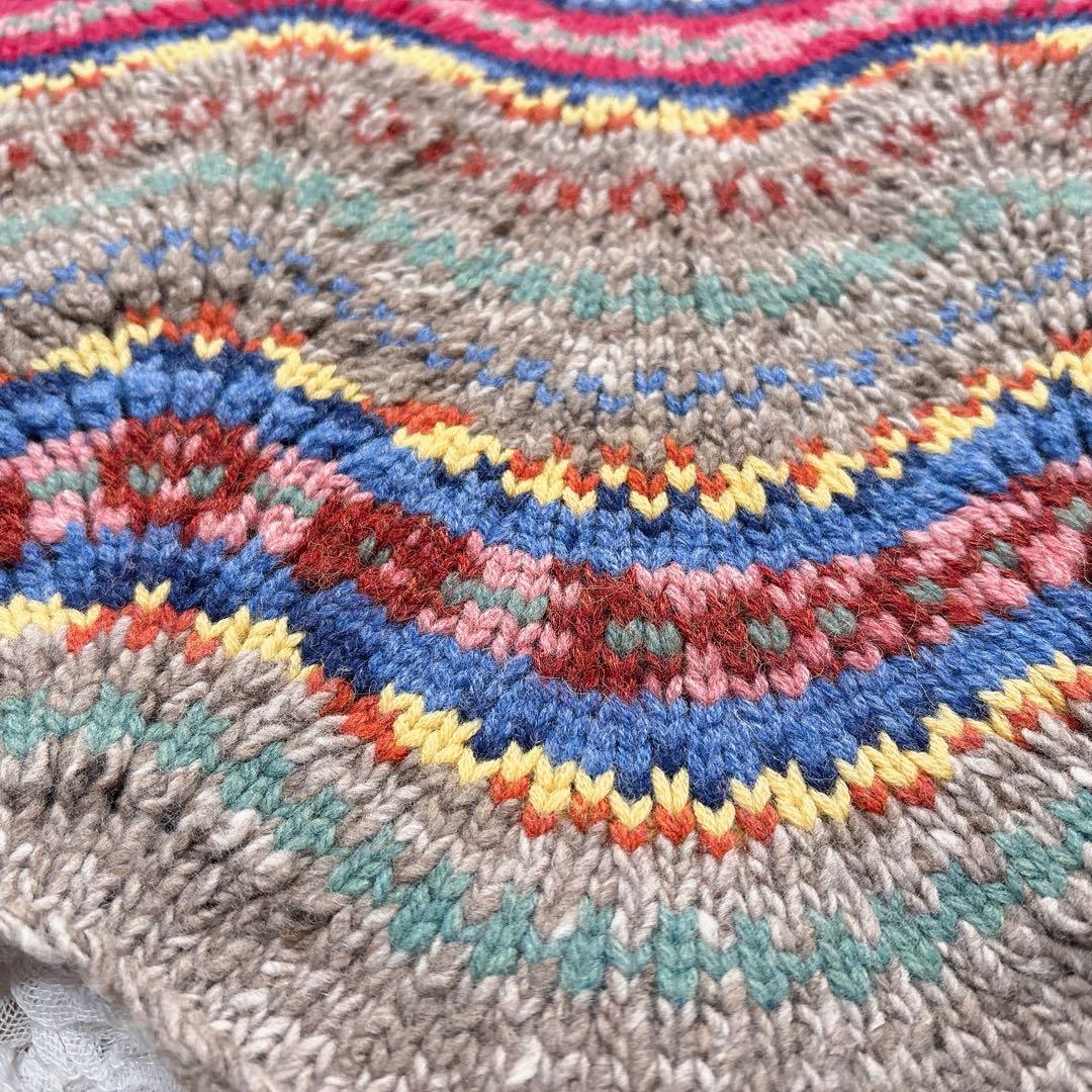 ポロラルフローレン カシミヤ混 フェアアイルニット セーター XS スカラップ