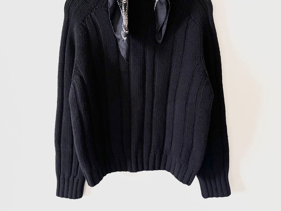 マーガレットハウエル ハイネックリブニット 5.6万 スコットランド製 美品