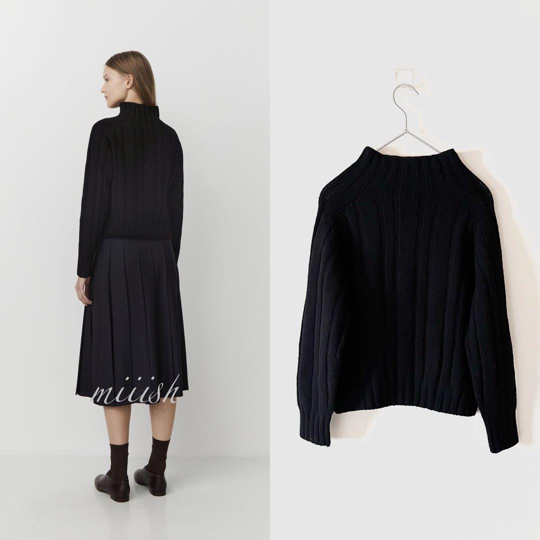 マーガレットハウエル ハイネックリブニット 5.6万 スコットランド製 美品