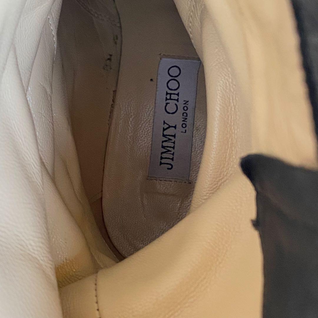 JIMMY CHOO イタリア製 ロゴプレート付 エンジニアブーツ37 1/2
