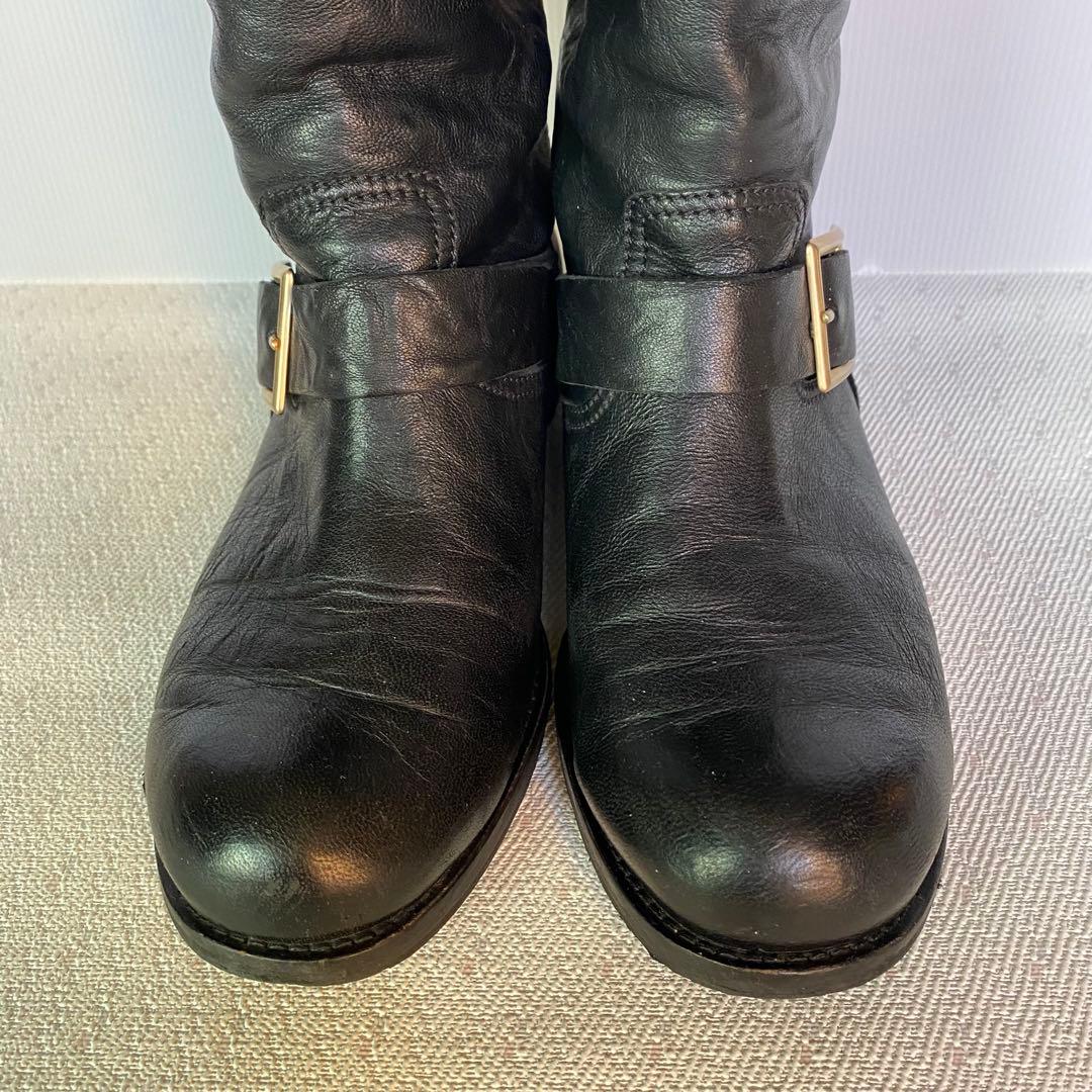 JIMMY CHOO イタリア製 ロゴプレート付 エンジニアブーツ37 1/2