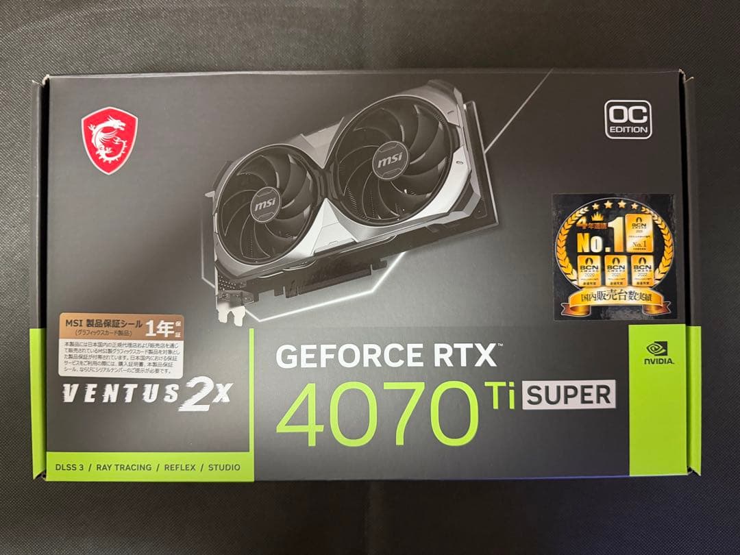 d*t様 【ジャンク品】MSI GeForce RTX 4070 Ti SUPE