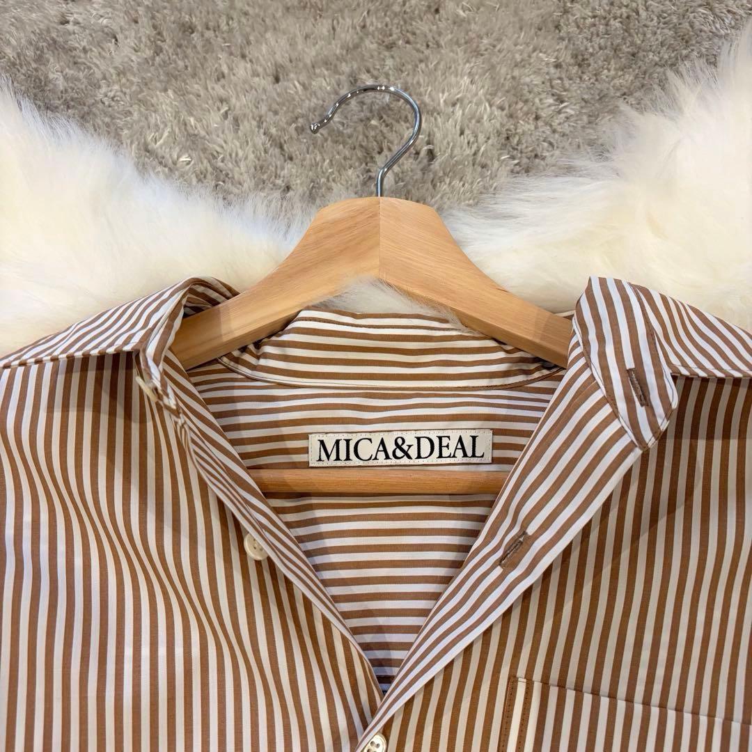 【美品】MICA&DEAL(マイカ＆ディール）ストライプ 柄シャツ 長袖