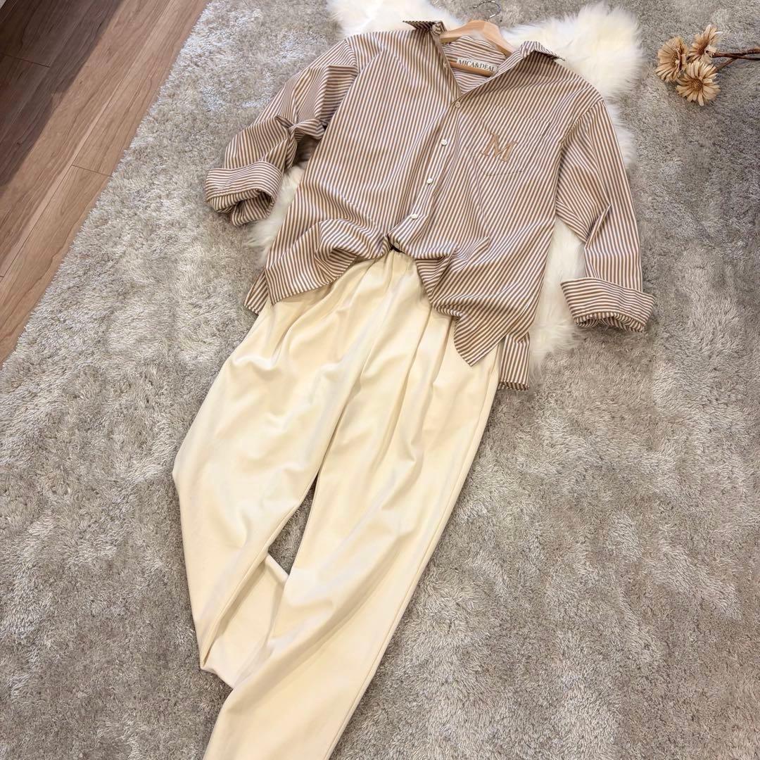 【美品】MICA&DEAL(マイカ＆ディール）ストライプ 柄シャツ 長袖