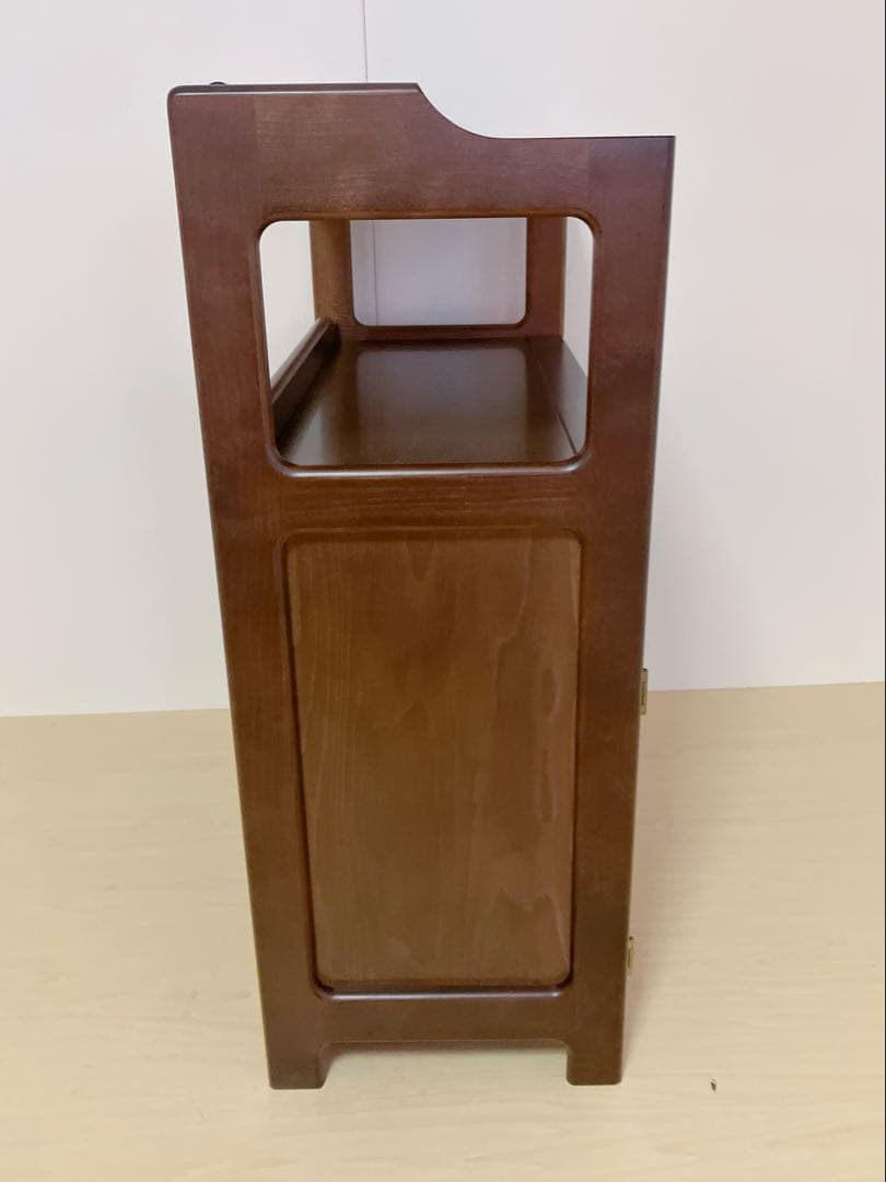 Karimoku カリモク 木製 電話台、FAX台　キャビネット飾り棚 収納　①