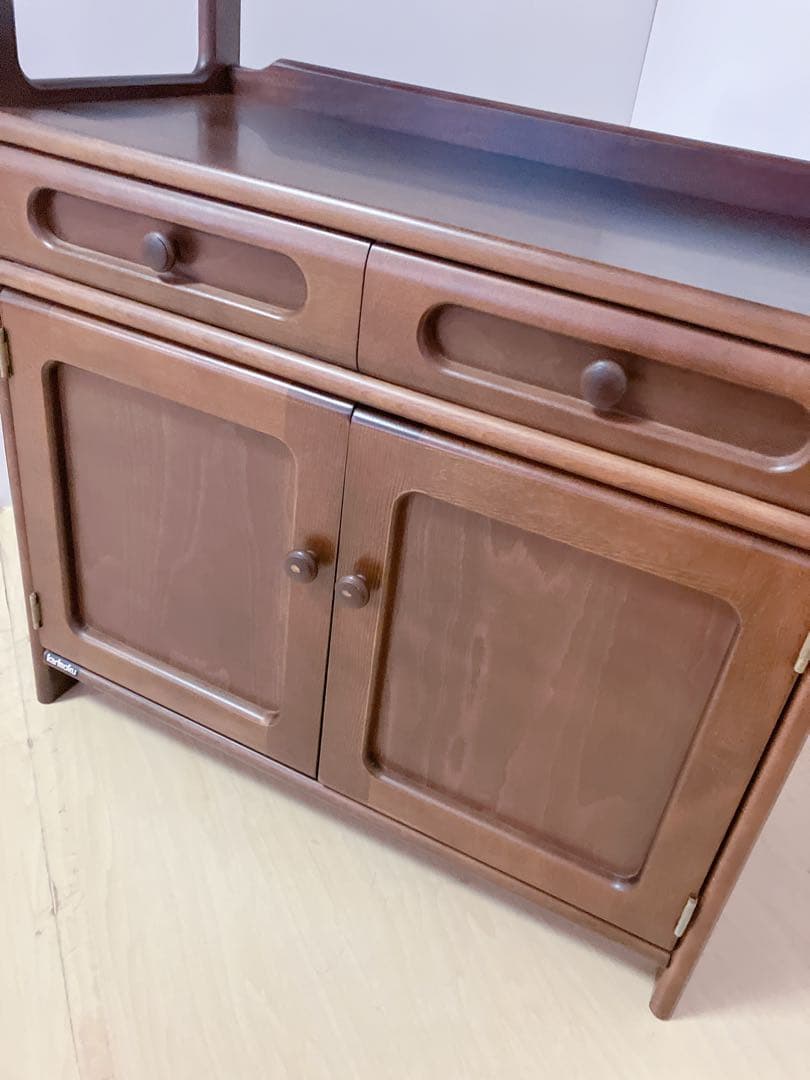 Karimoku カリモク 木製 電話台、FAX台　キャビネット飾り棚 収納　①