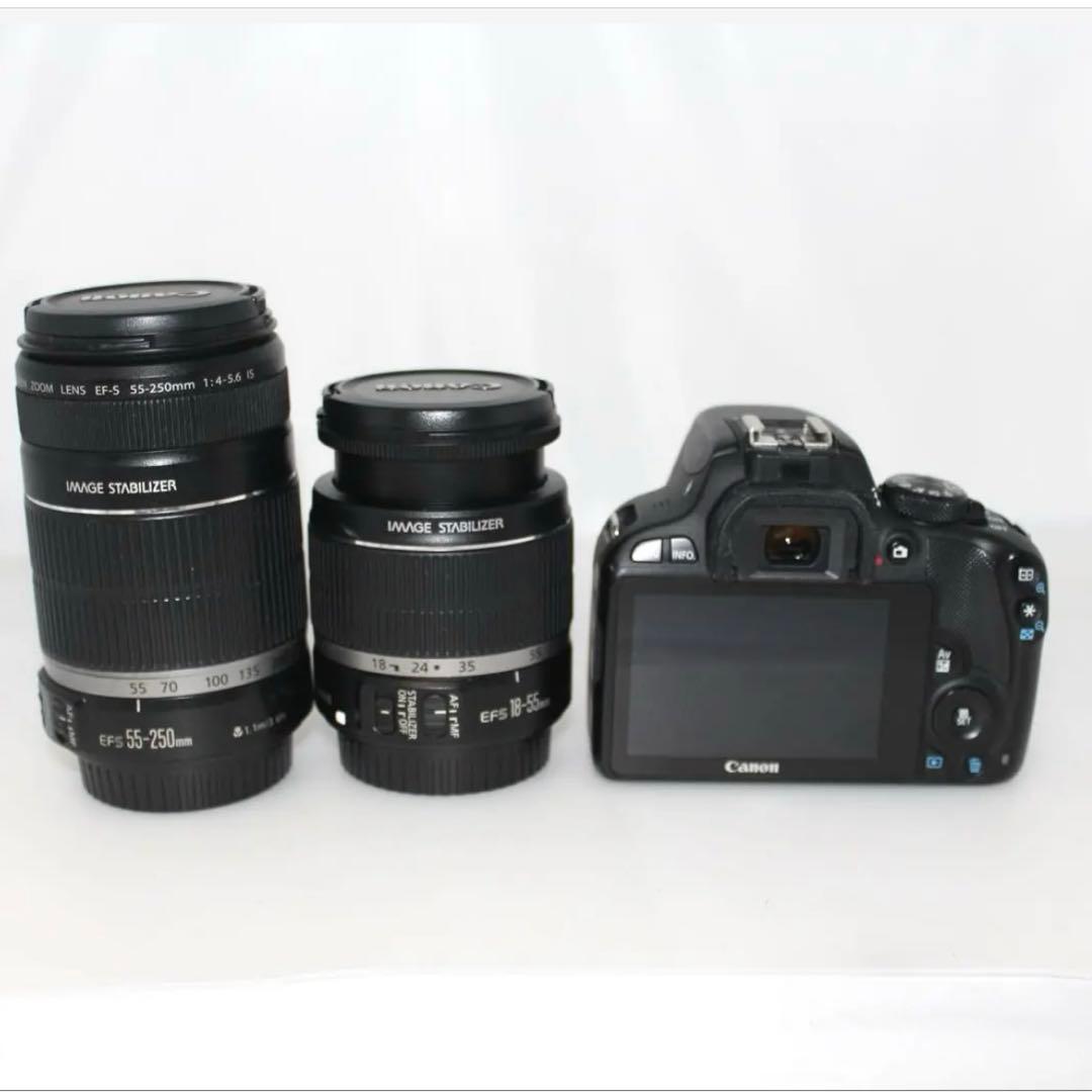 キャノン 一眼レフ　Kiss X7 手ぶれ補正レンズ　望遠　バッテリー2個！