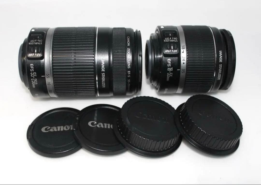 キャノン 一眼レフ　Kiss X7 手ぶれ補正レンズ　望遠　バッテリー2個！