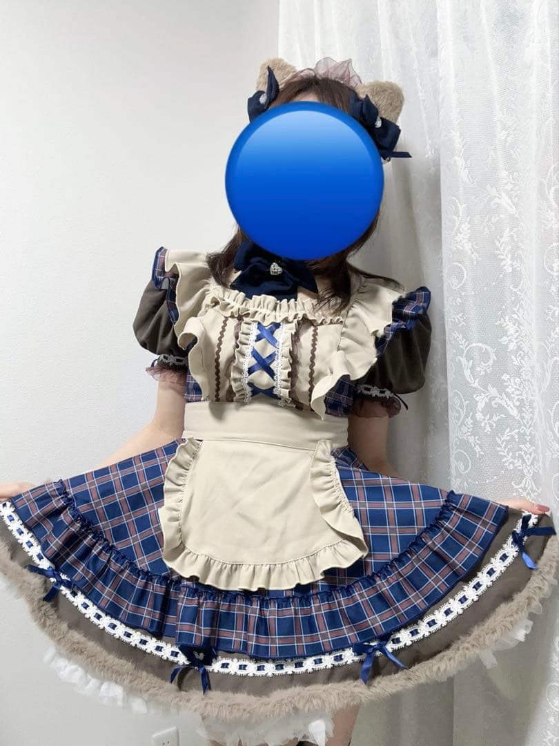 マリームーン　ロココチェックアニマルメイド