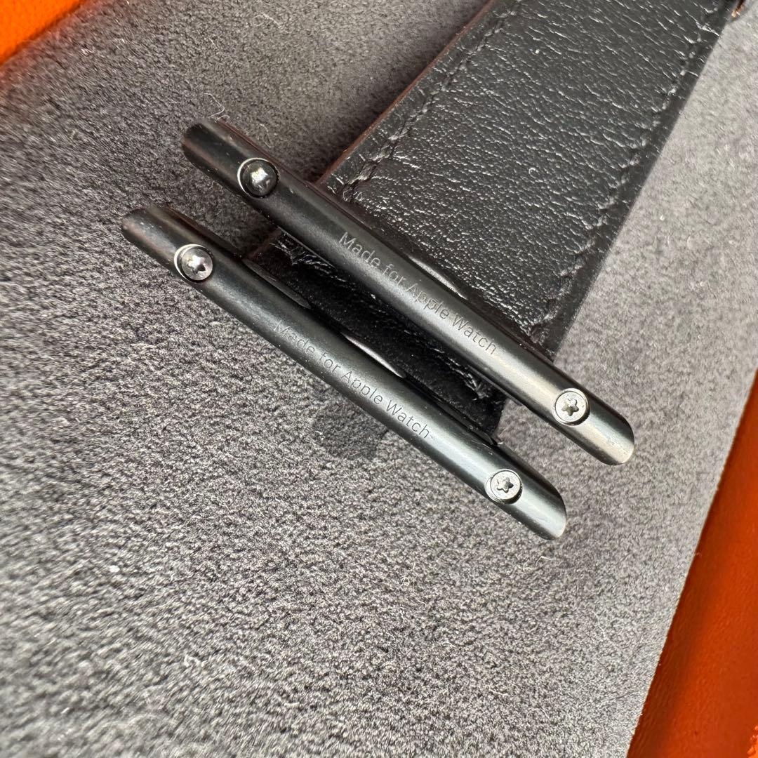 2827 ほぼ未使用　Apple Watch エルメス　ブラックレザーバンド