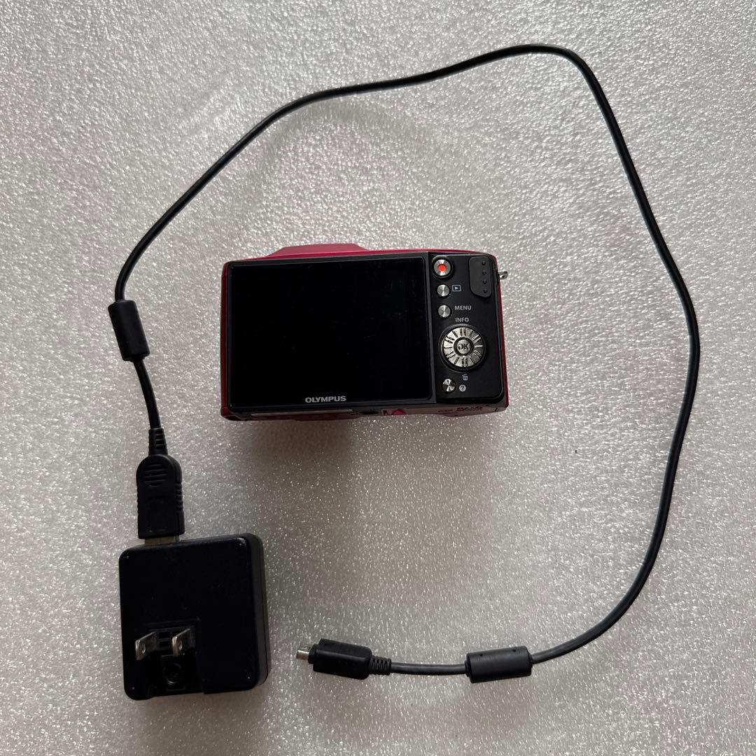 Olympus デジタルカメラ 赤 24倍ズーム