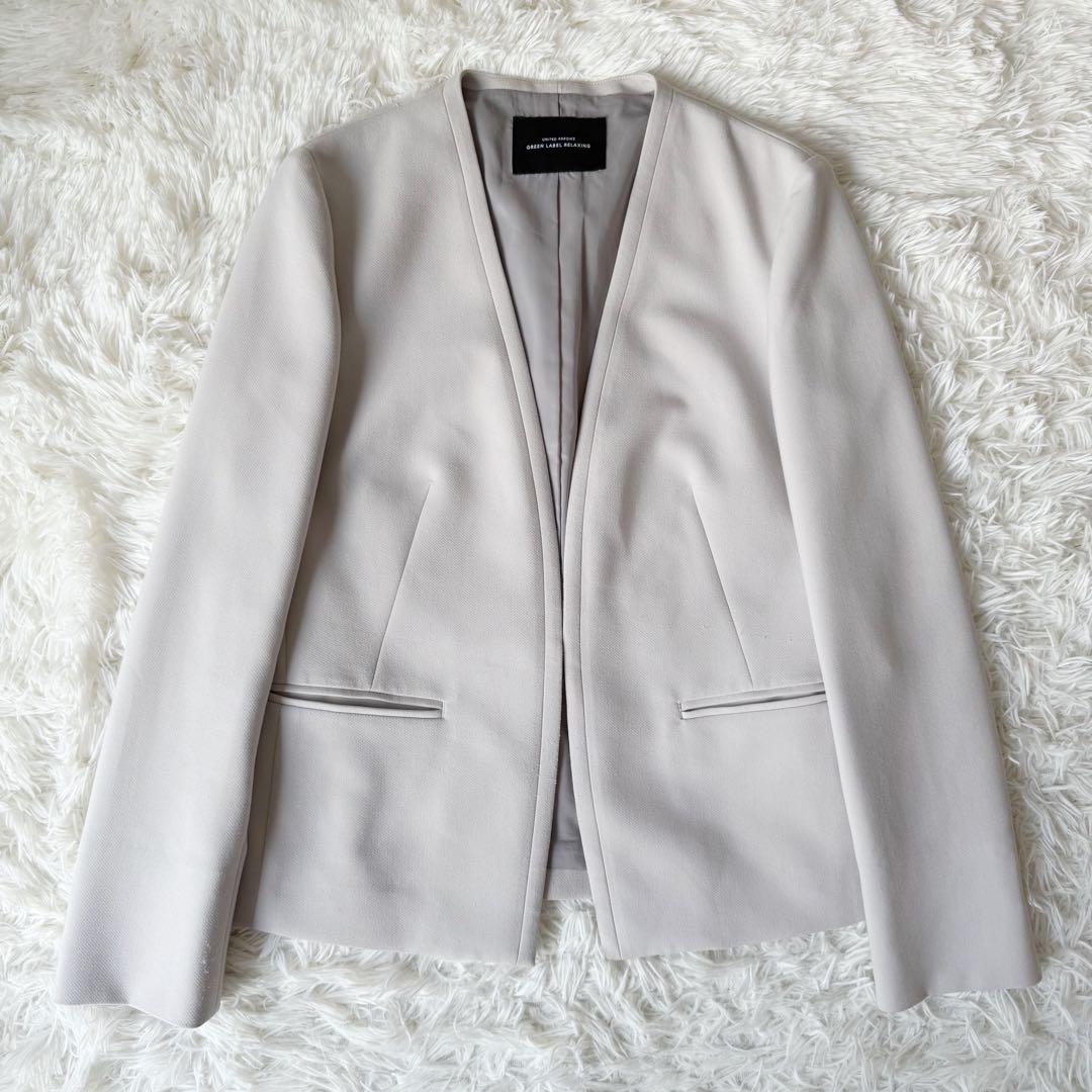 Green Label Relaxing セットアップスーツ ノーカラー 洗濯可