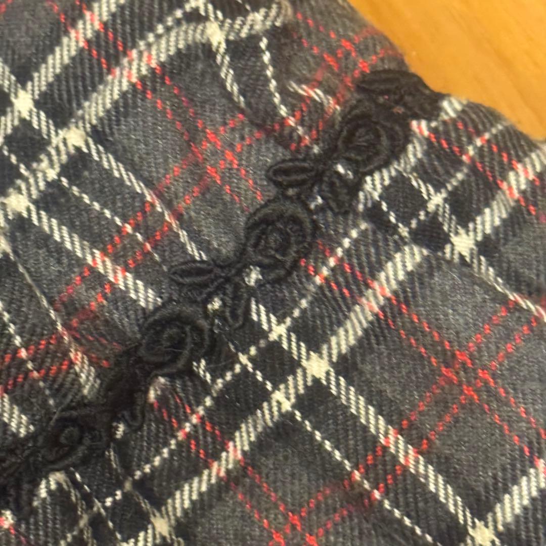 美品セット！ベイビーの秋冬タータンチェックのドレス＆ベッドドレス