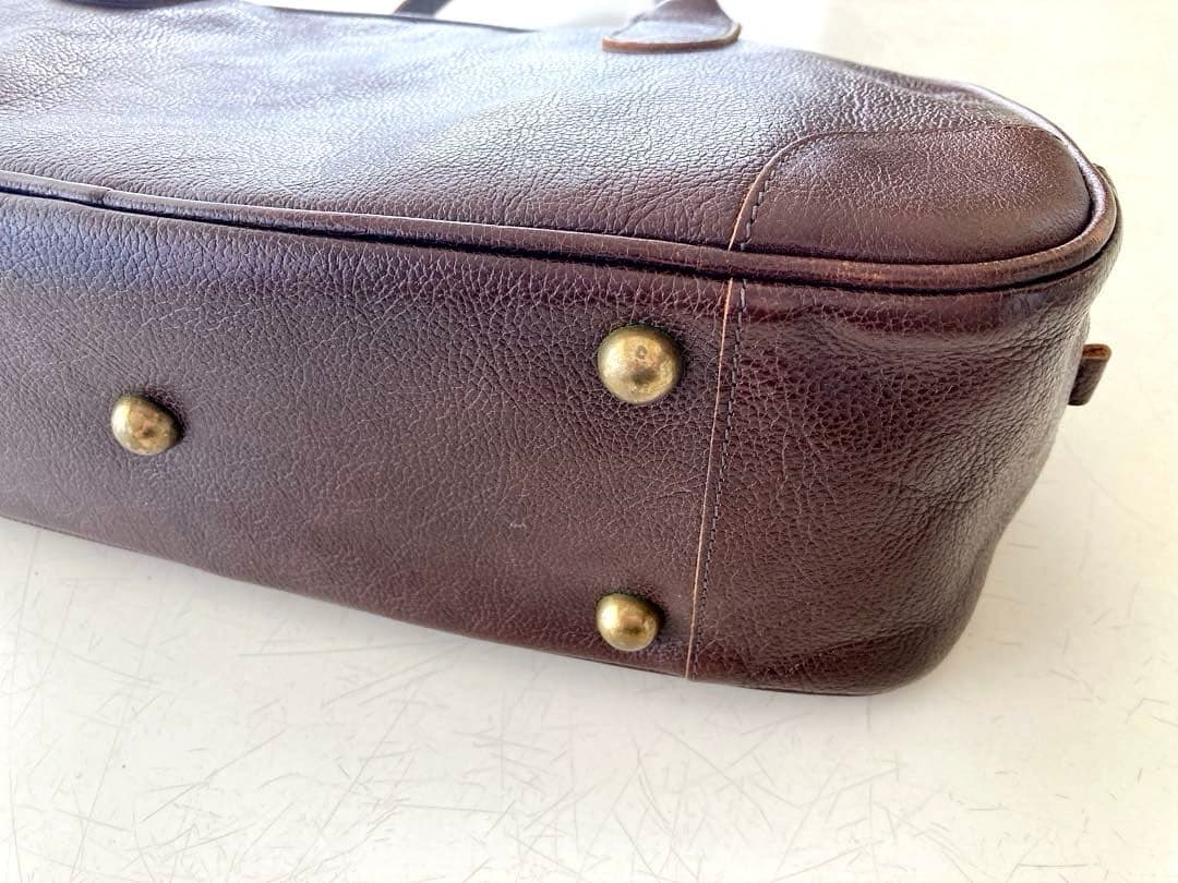 イルビゾンテ ミニレザーボストンバッグ ダークブラウン