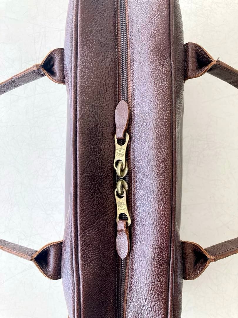 イルビゾンテ ミニレザーボストンバッグ ダークブラウン