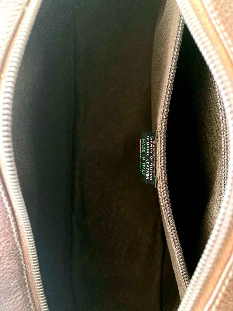 イルビゾンテ ミニレザーボストンバッグ ダークブラウン