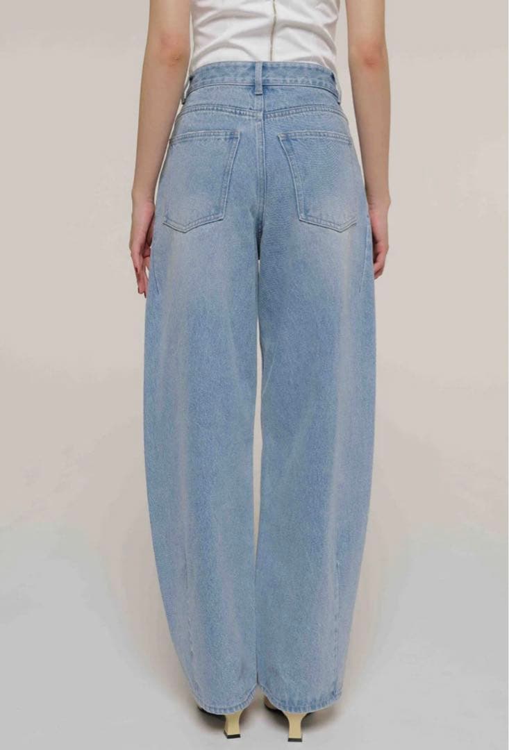 JOSEMOON☆ジョゼムーン☆オーバルデニムパンツ☆ブルー☆36☆スカート