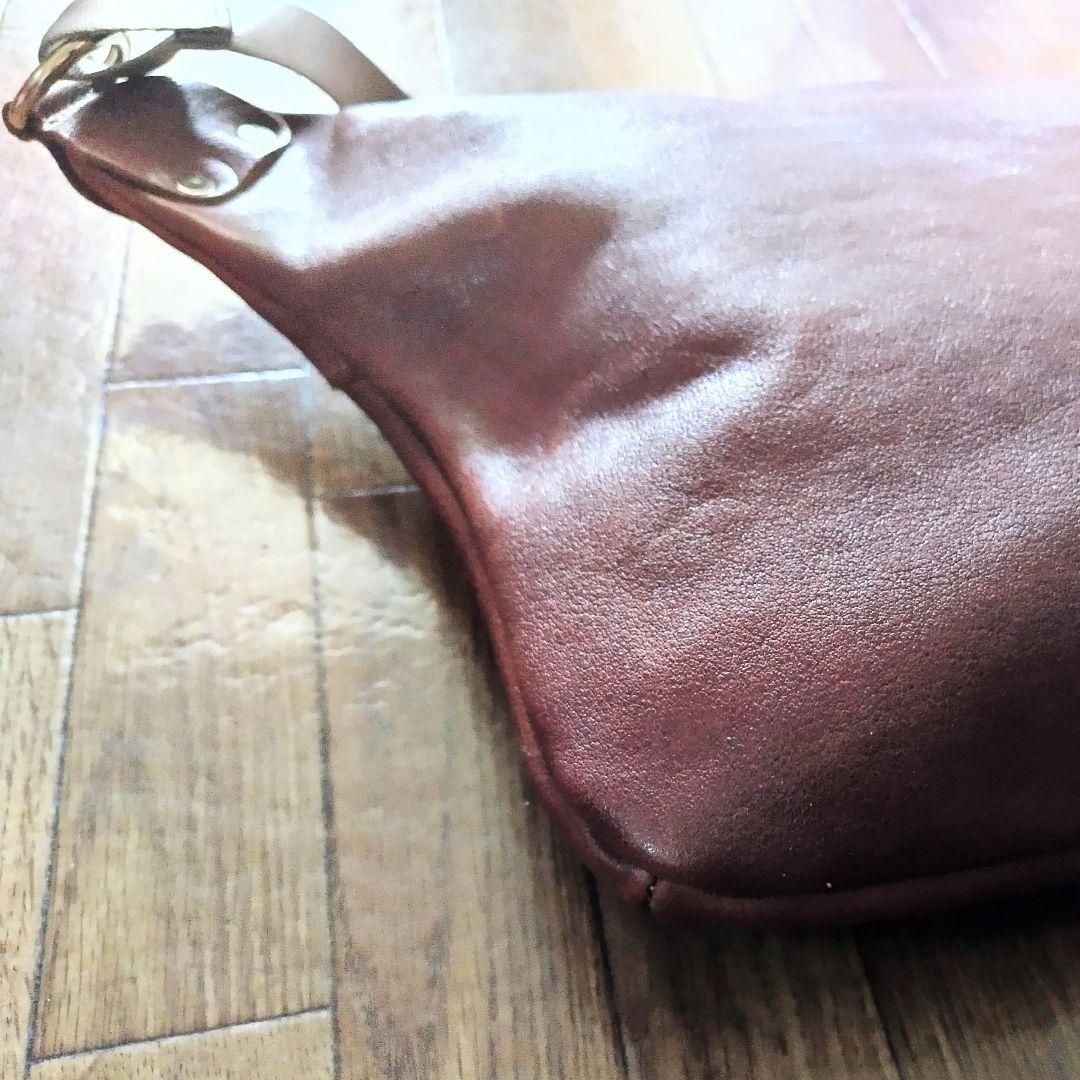 け*ん様 ハンドメイド　ボディバッグ　本革　クリーマー　特大　ブラウン　新品　1