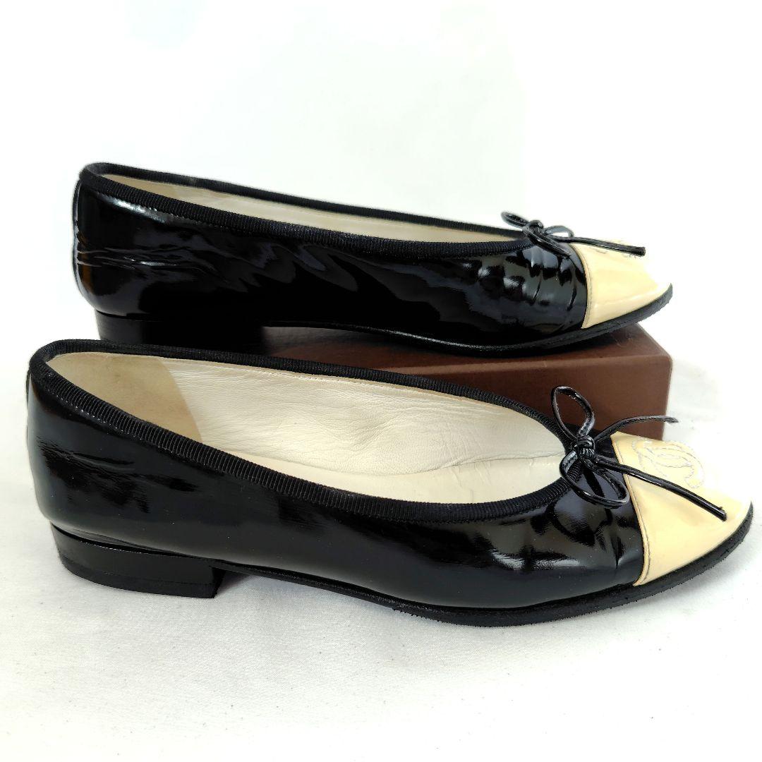 腕利き職人のリペア済✨️良品【シャネル】ココマーク バレリーナ フラットシューズ