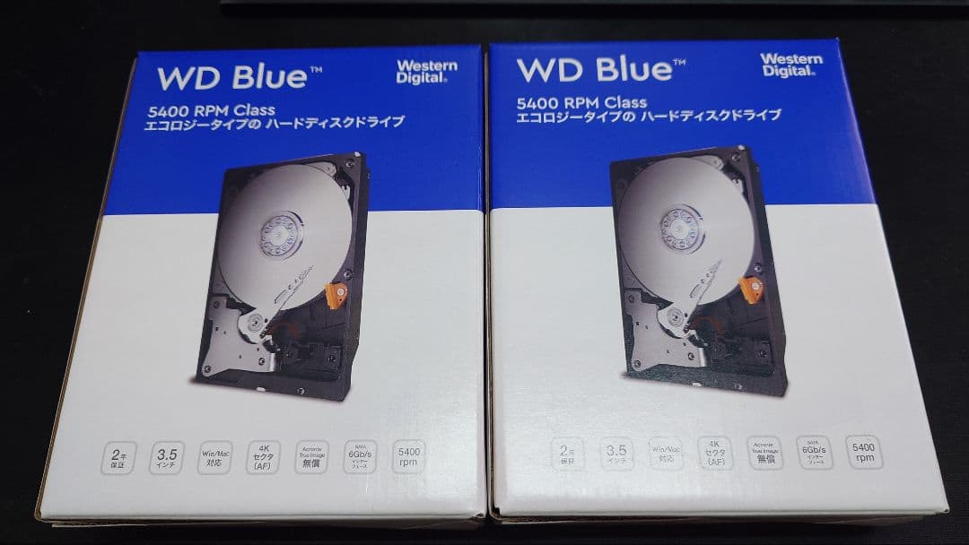 WD Blue 6TB 2個セット (WD60EZAZ-RT)