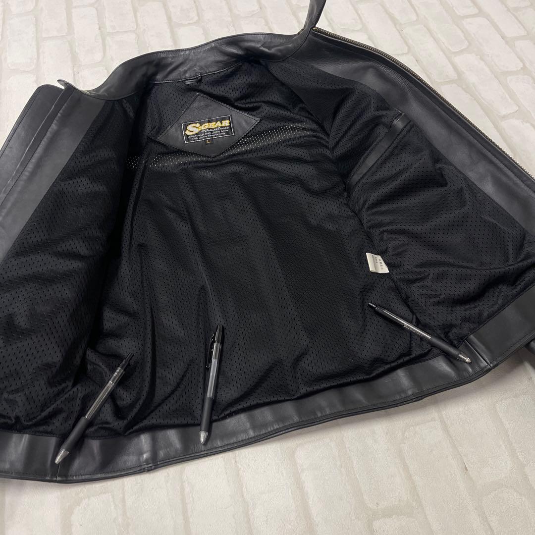 値下げ エスギア S:GEAR 牛革 レザー シングル ライダース ジャケット