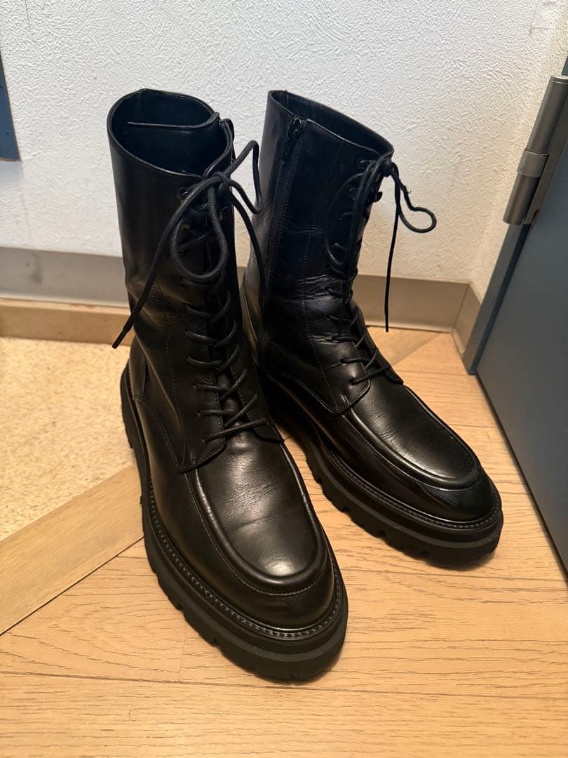 ブラックレザー ミリタリーブーツ　※2日に商品掲載終了します！