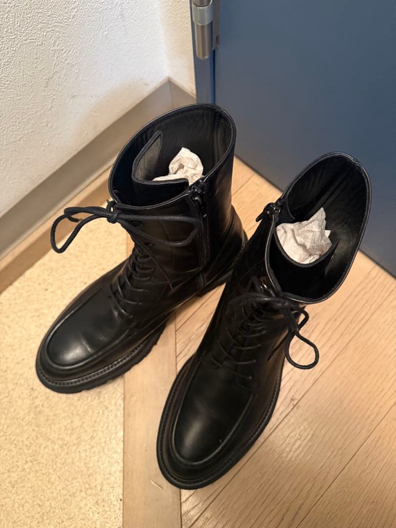 ブラックレザー ミリタリーブーツ　※2日に商品掲載終了します！