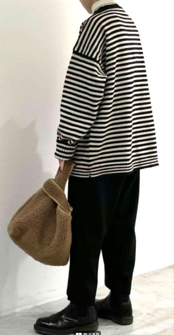 ❤美品❤ ルトリコチュール ガンジー セーター ウール100％ ボーダー 42