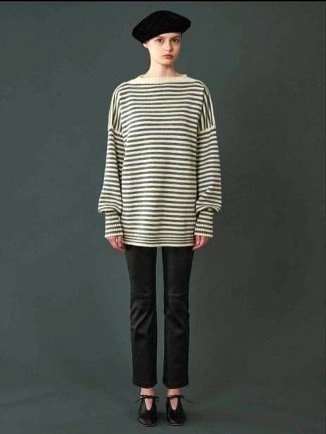 ❤美品❤ ルトリコチュール ガンジー セーター ウール100％ ボーダー 42