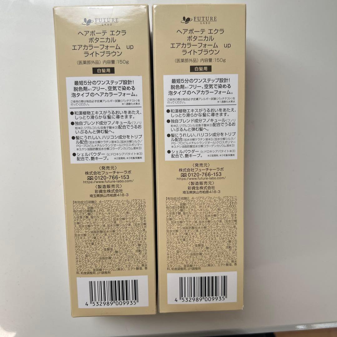 ヘアボーテ　エクラ ボタニカルエアカラーフォームup 150g ２本