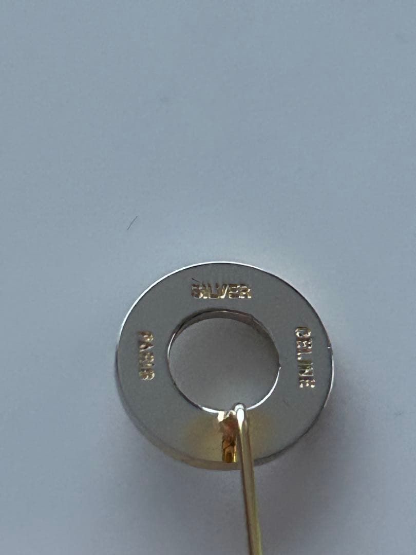 CELINE セリーヌ シルバー製 ゴールドトーン ピンブローチ