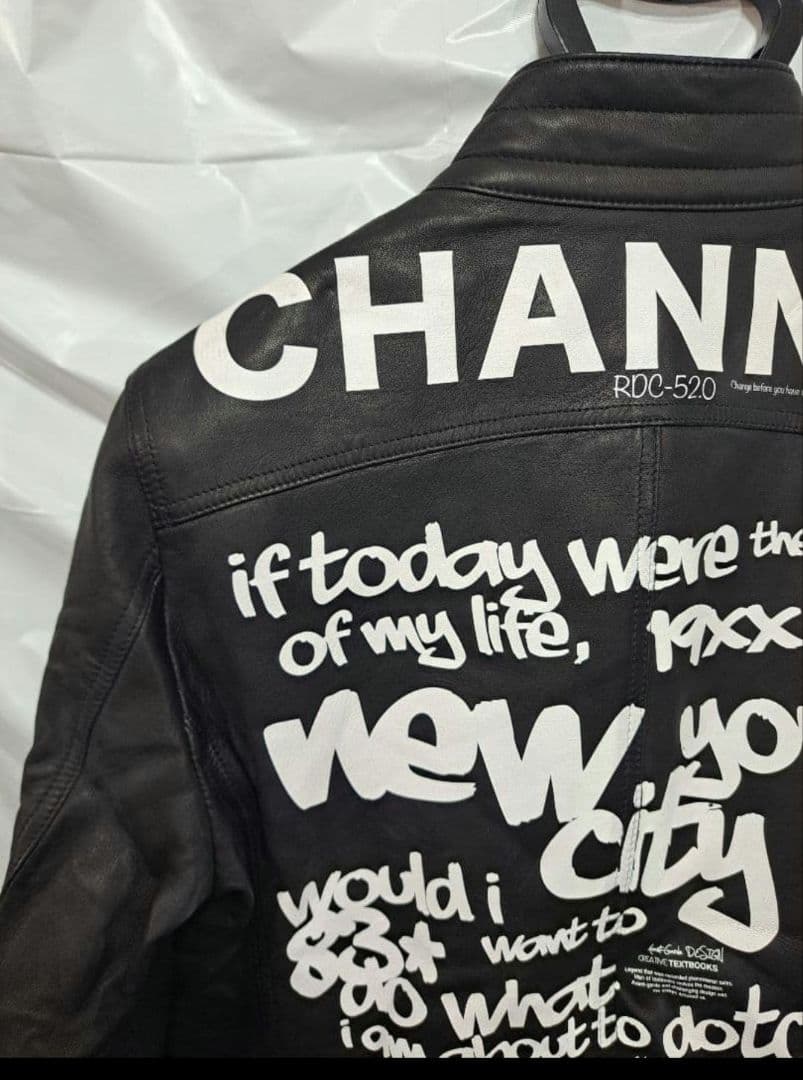 未使用　attack the mind　シングルレザージャケット　バックスタイル