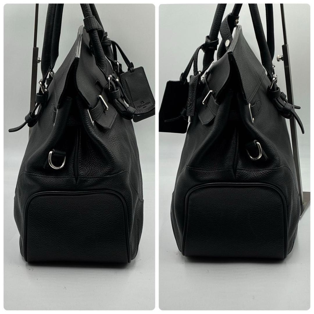 美品 Lサイズ ペッレモルビダ メイデンヴォヤージュ フラップボストンバッグ 黒