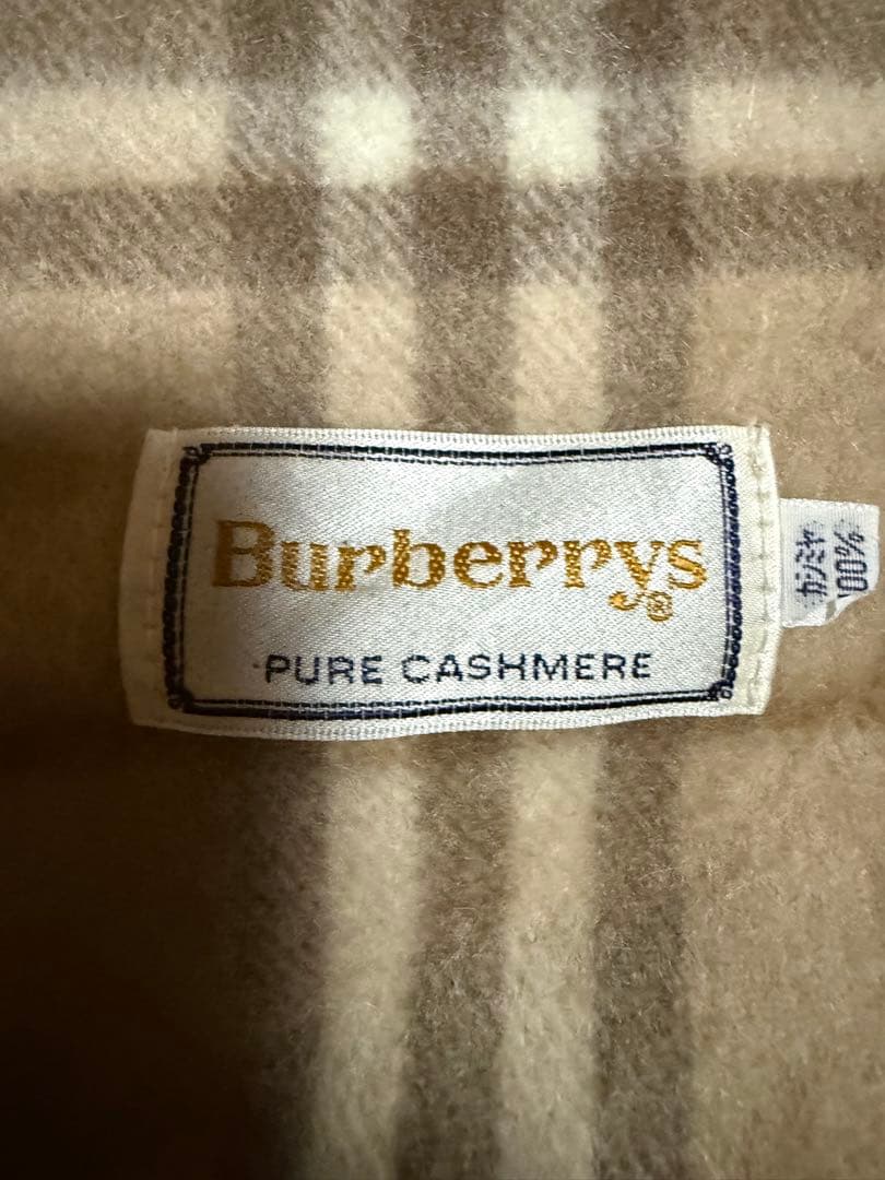 美品　Burberrys カシミヤ マフラー ベージュ チェック